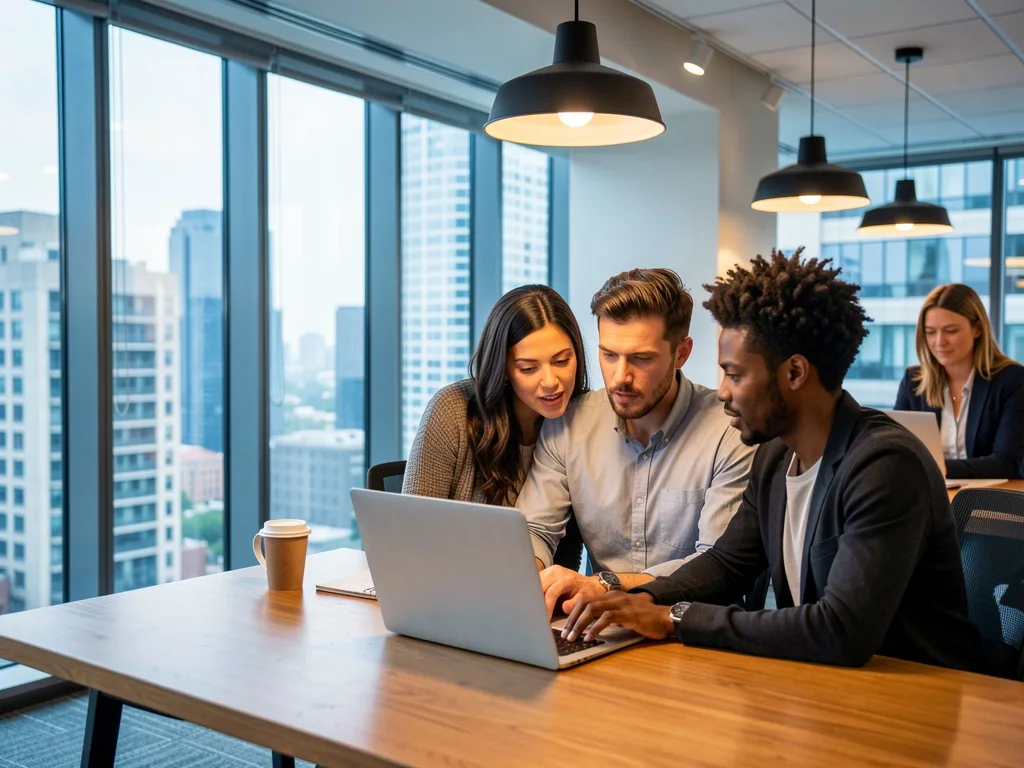 Professional working with AI